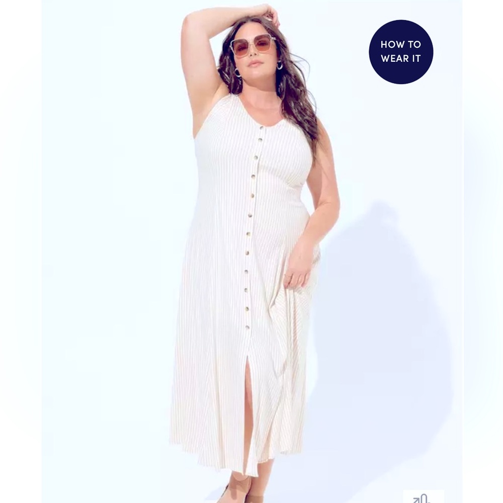 Torrid slub corset back dress.